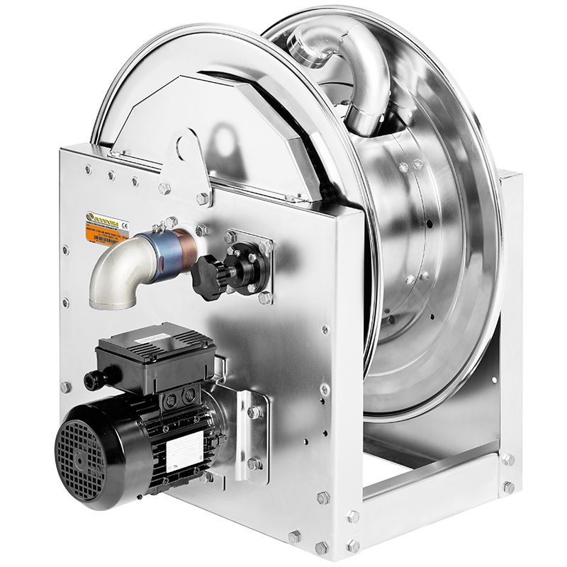 Hose reel and cable reel, Motorized hose reel - AISI 304 stainless